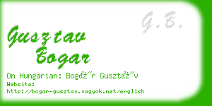 gusztav bogar business card